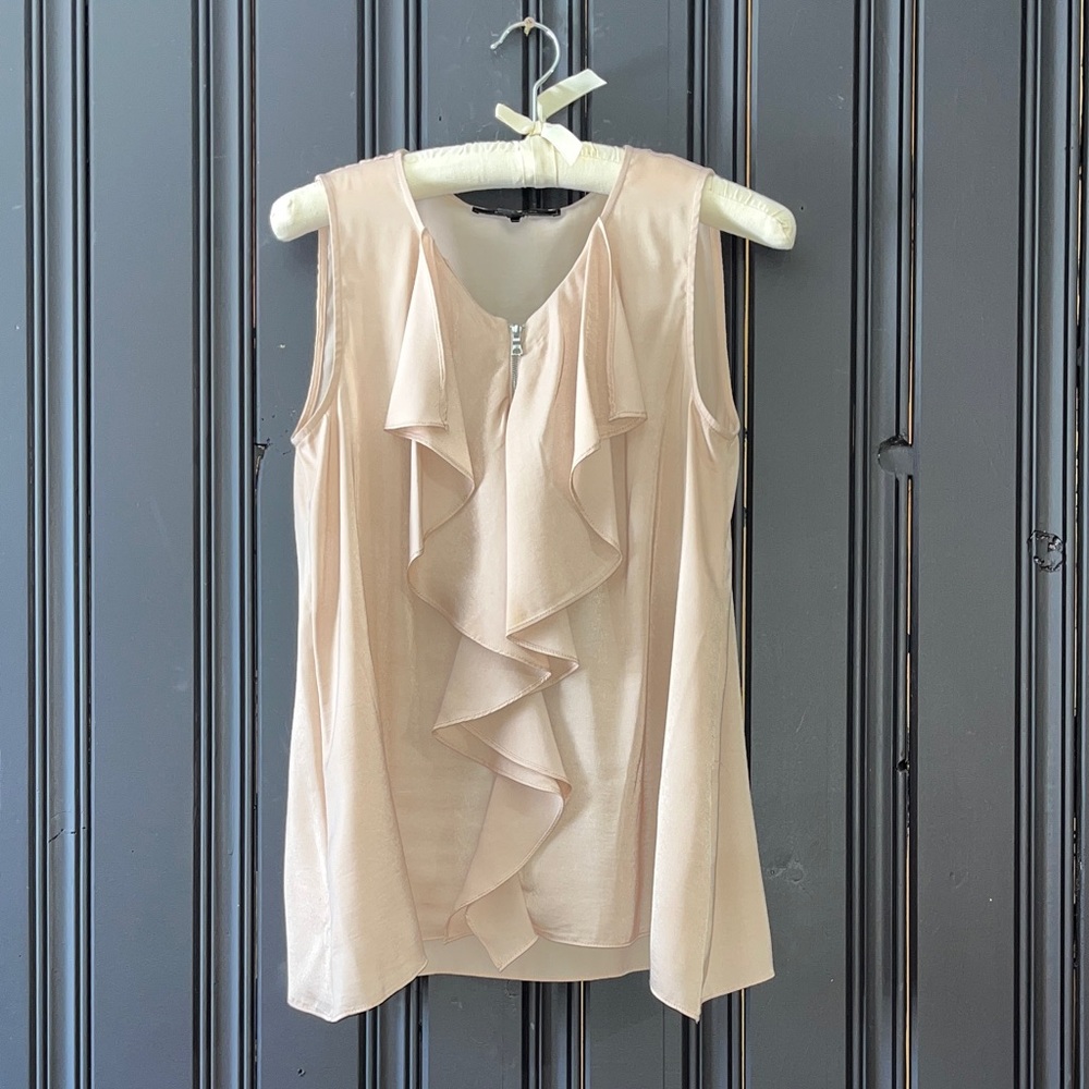 Sleeveless Ruffle Top